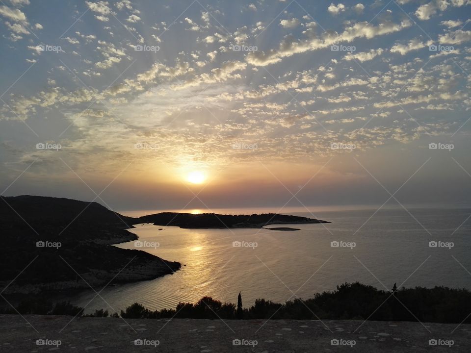 Sunset, Croatia, Dalmatia, Coast, Sea