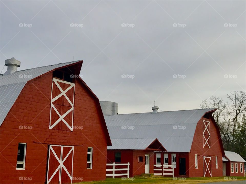 Cloudy Day Red Barn