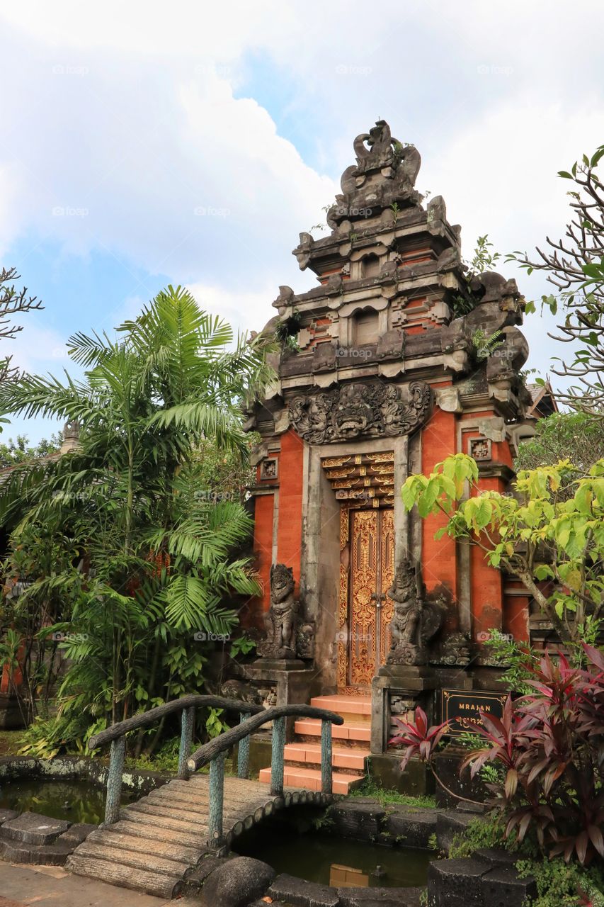 The gate of traditional house of Balinese, Indonesia