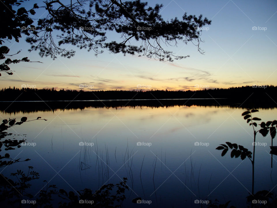 summer sweden. lake. sunset. water by snutten