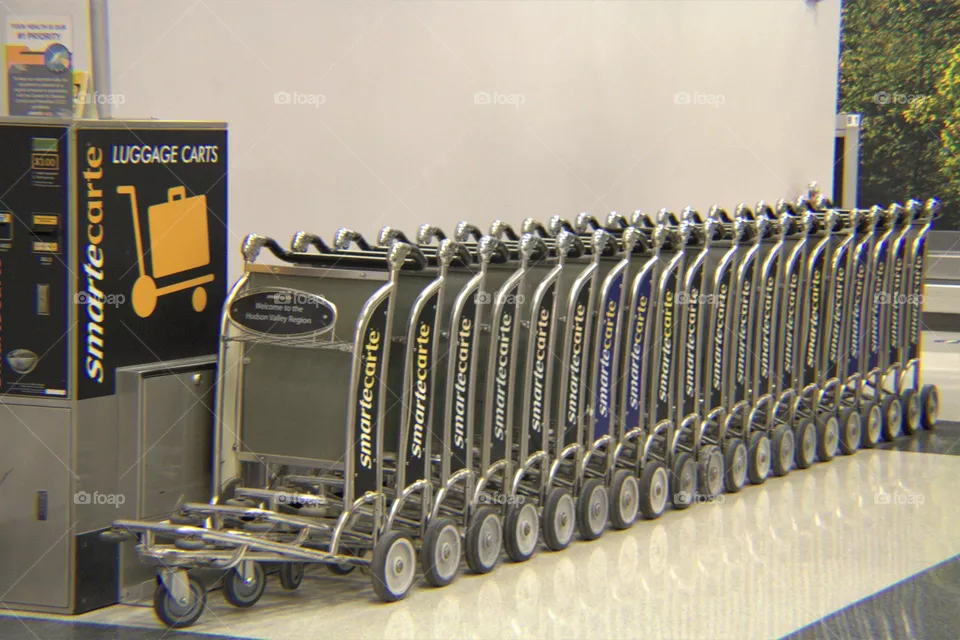 Airport Luggage Cart Rental Kiosk