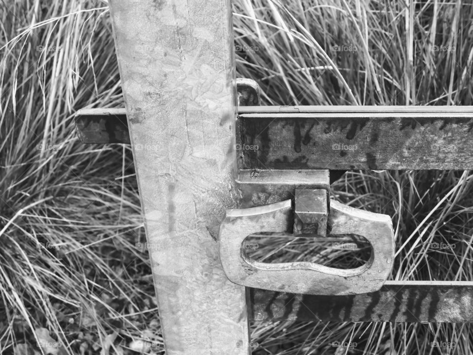 Locker system with sliding function shooted close-up against nature