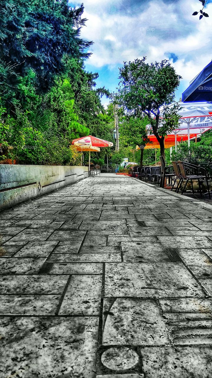 Noon at a park in Athens,on august on this hour it seems desolated,most of the people either being on vacation or sleeping...