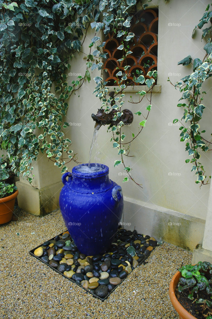 Fountain. An interesting fountain found at a winery in Napa Valley California.