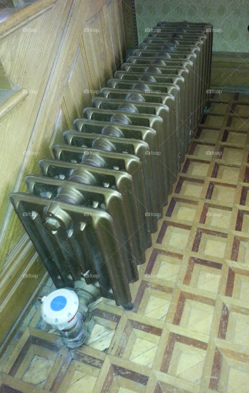 radiator for heat on cool floor tiles