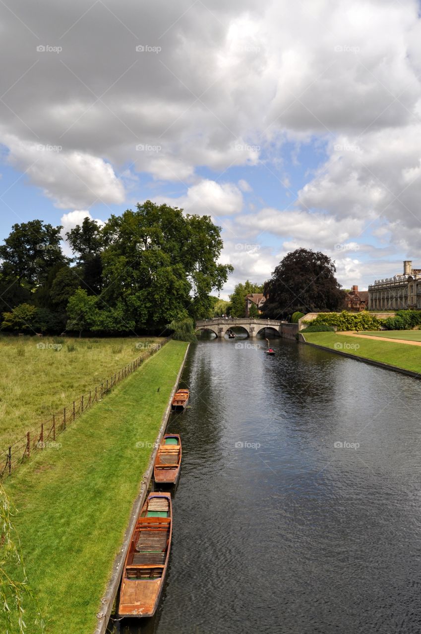 beautiful Cambridge view and punting on the river