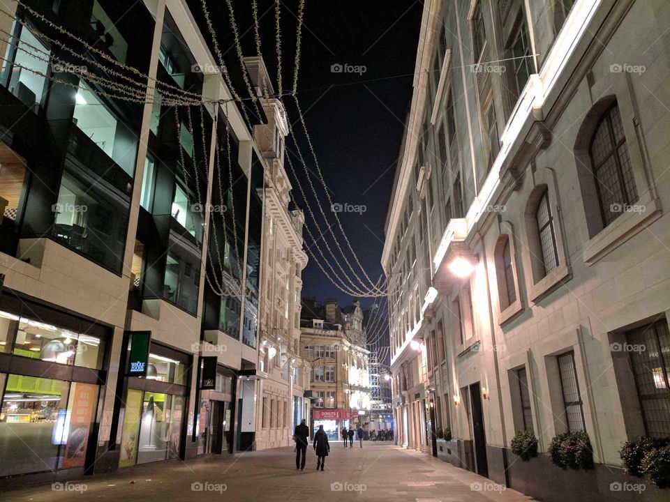 Midnight stroll, Soho's Glasshouse Street. London - Winter 2017
