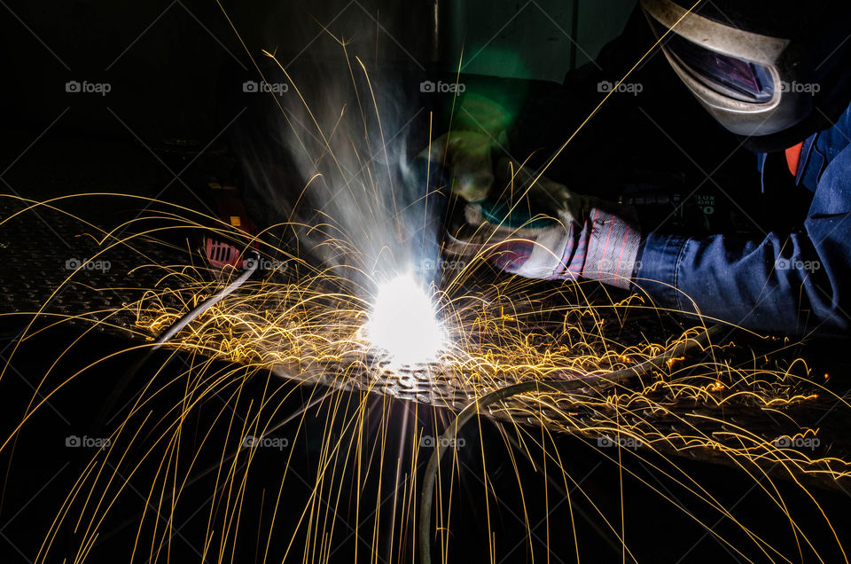 Person doing welding