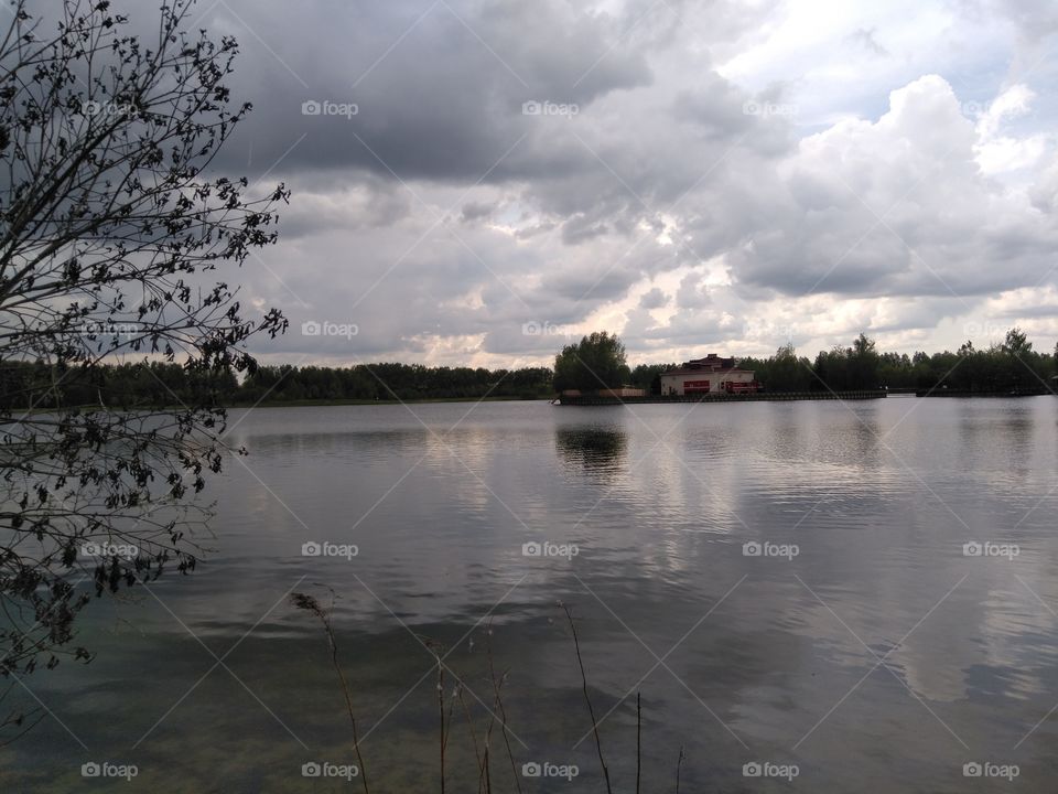 lake spring time beautiful landscape