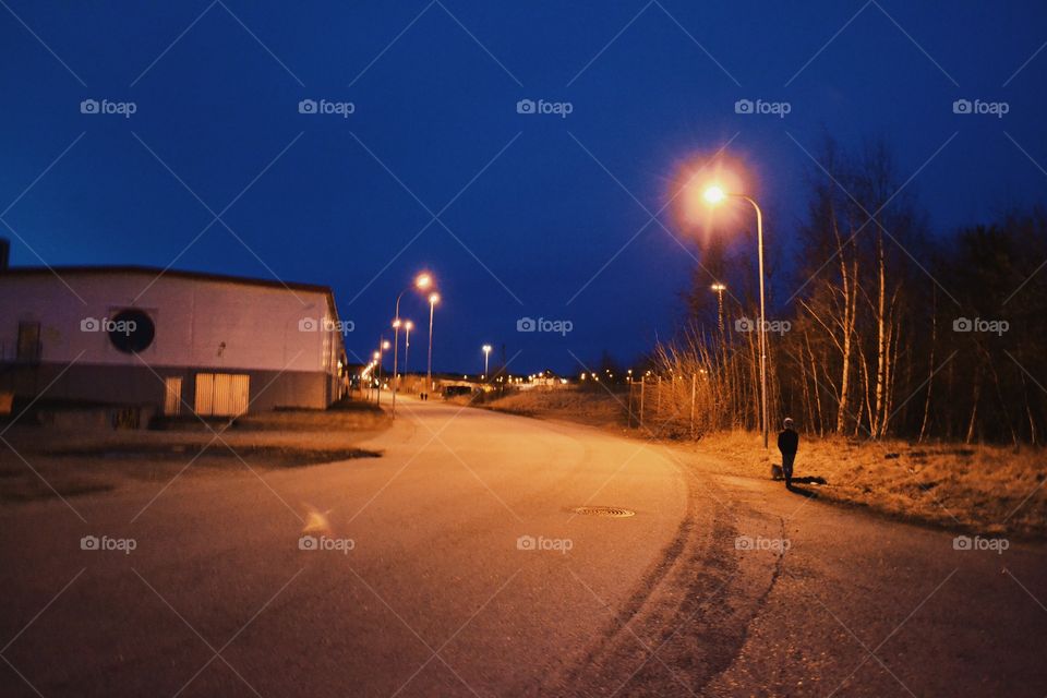 Winter, Snow, No Person, Sunset, Road