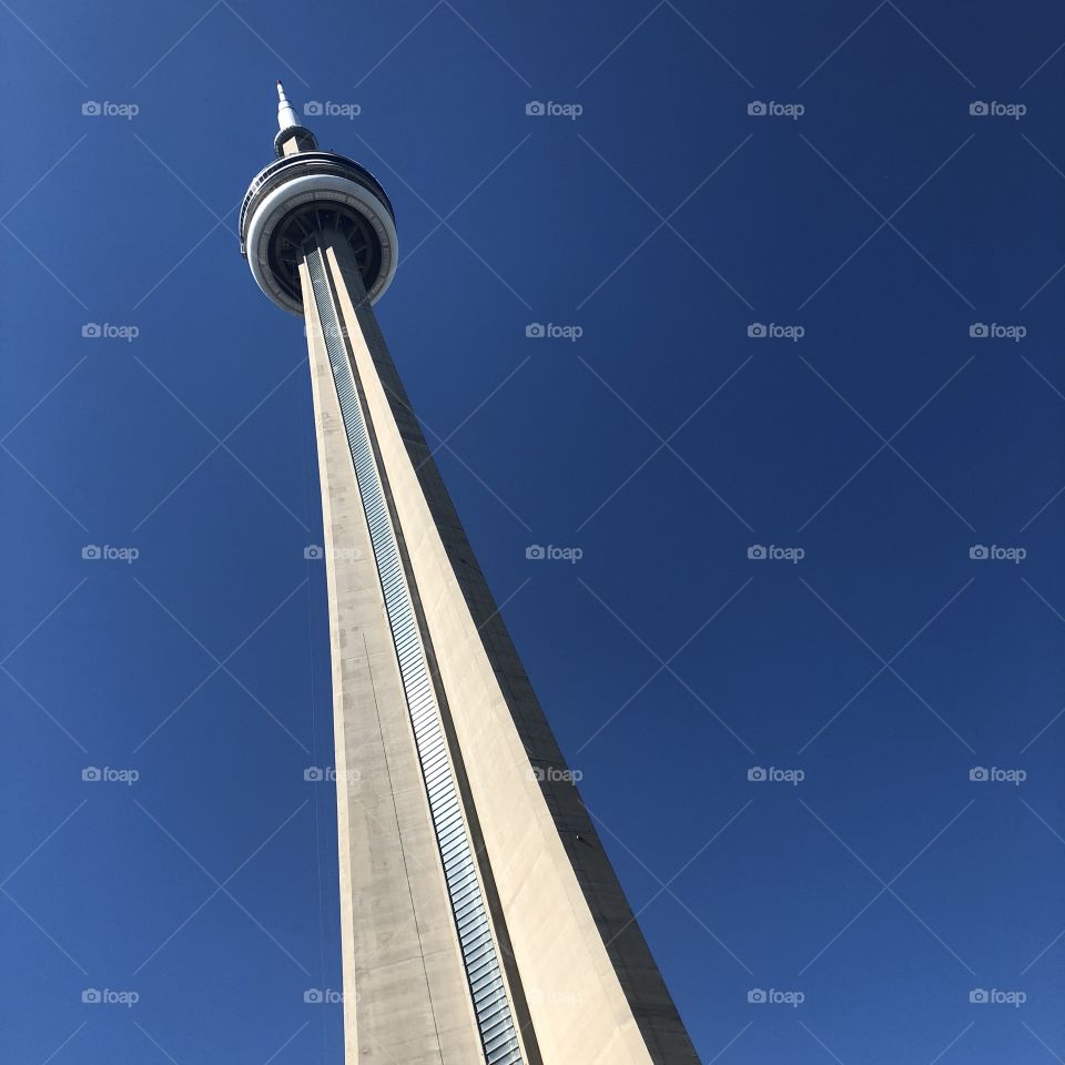 Simple elegance of the CN tower in Toronto, Canada. 