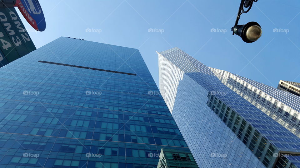 NYC sky view. looking up