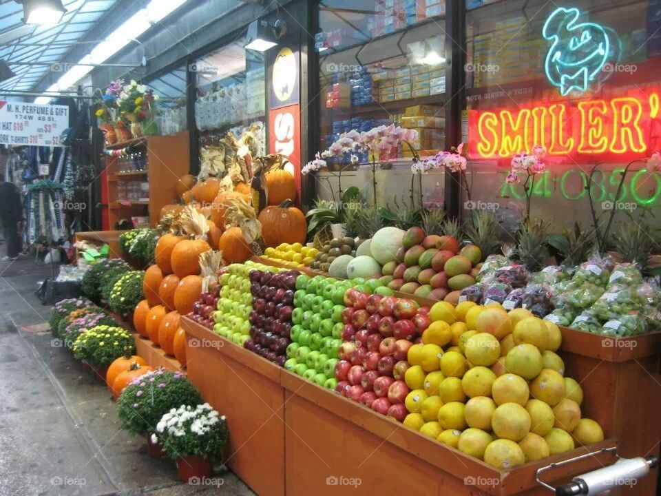 fruit and vegetable stand