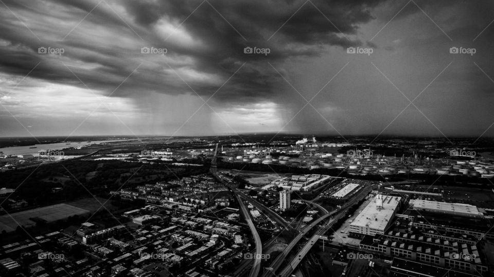 Storm clouds over south Philly