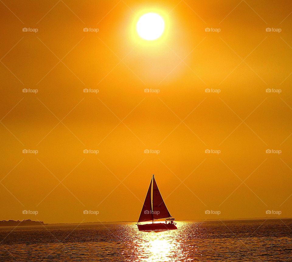 Sailing in the sunset