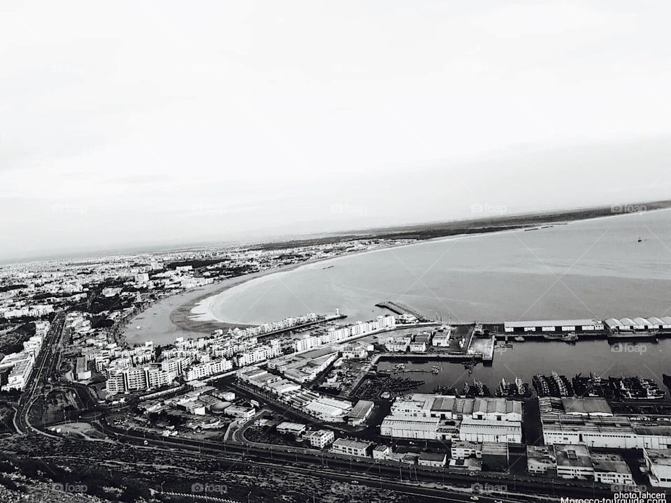 the coast of Agadir in Morocco