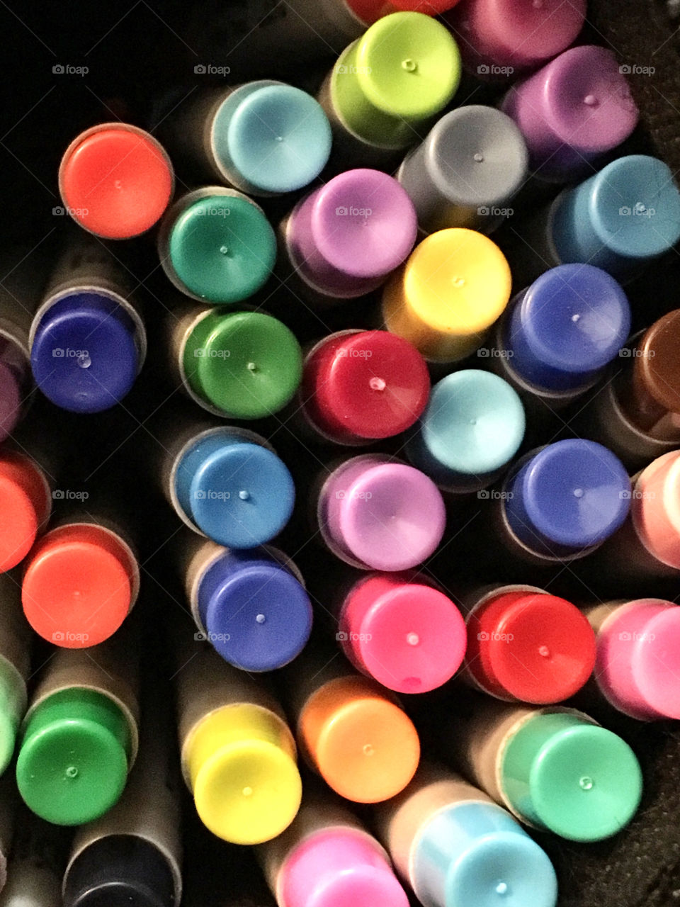 Colorful art supplies