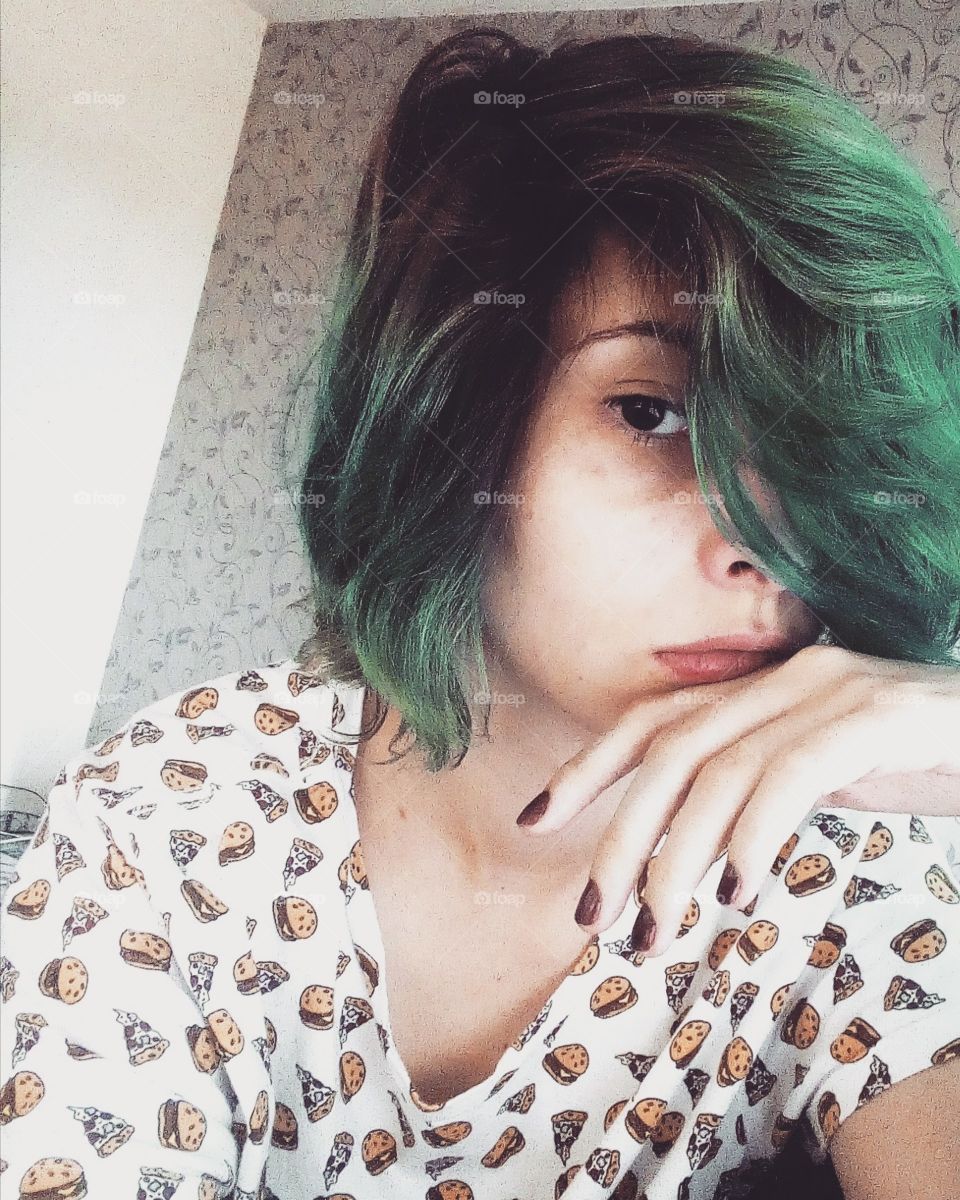 cabelo verde
