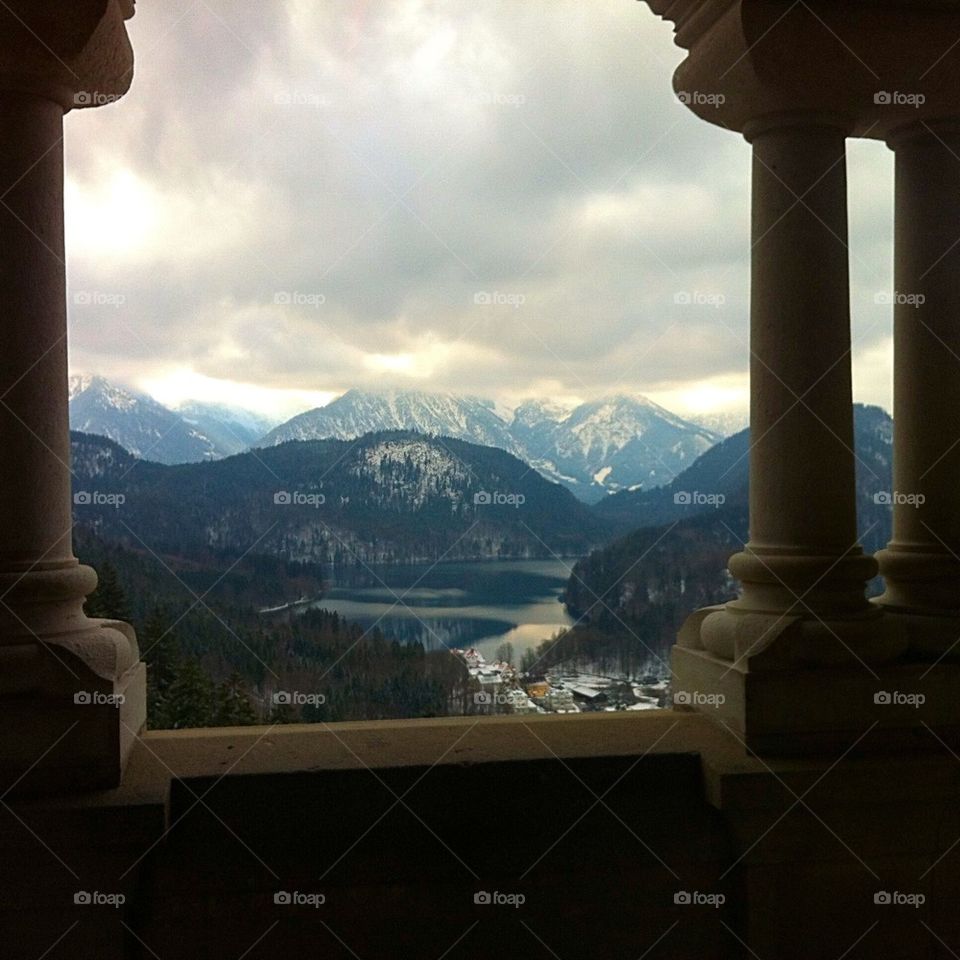 View of mountains from Neuschwanstein Castle