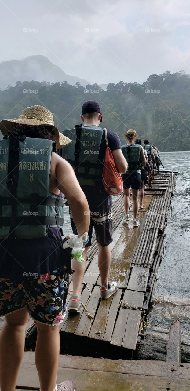 Bamboo raft