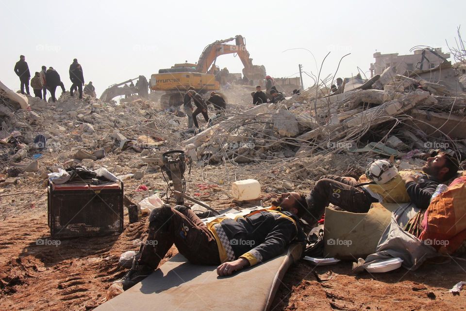 The earthquake in Idlib, Syria White Khouz