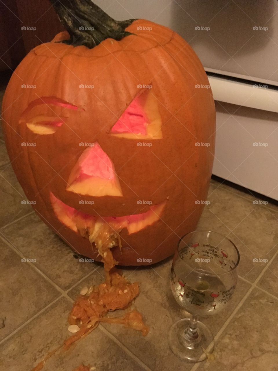 Pumpkin had too much wine