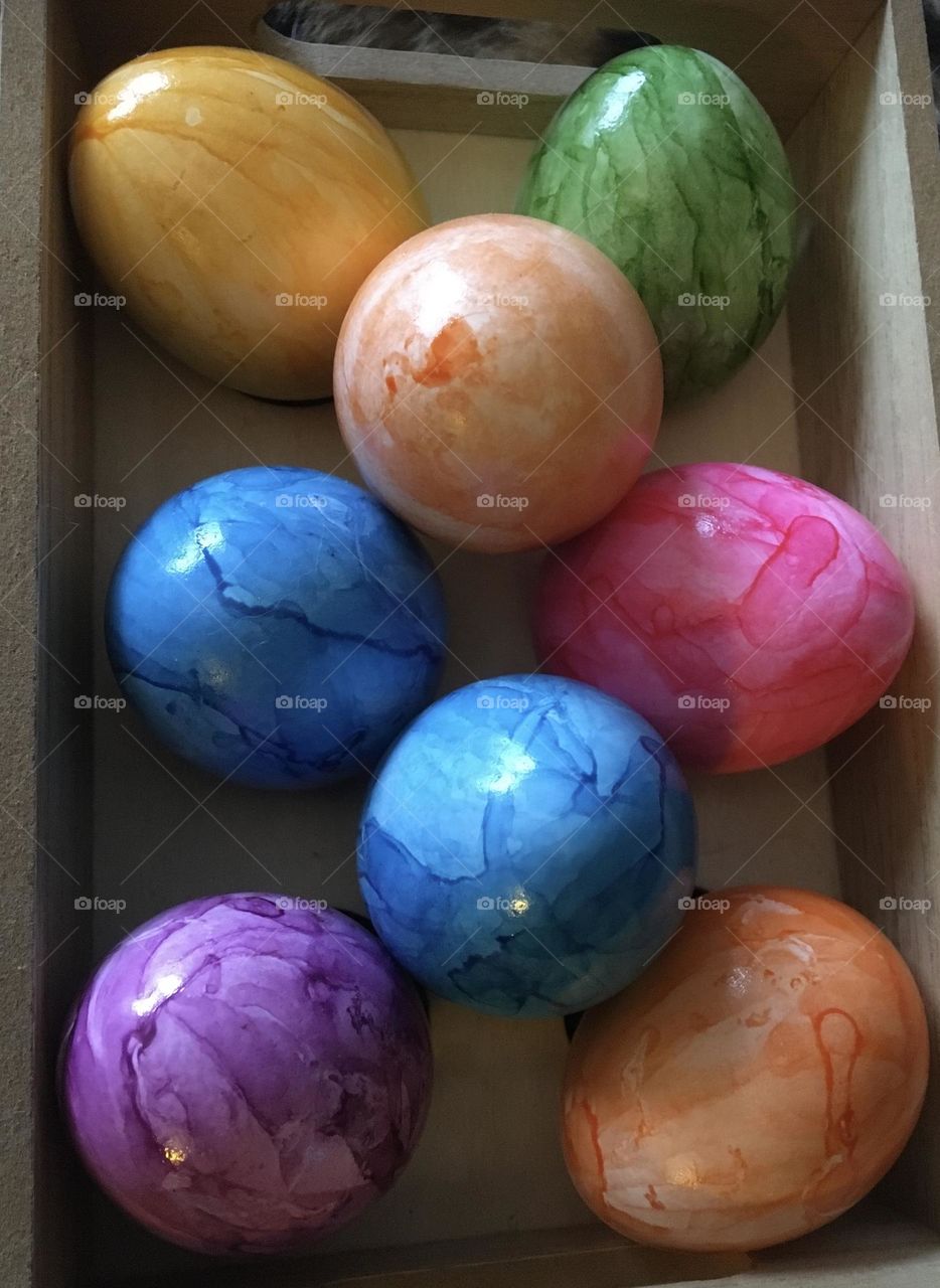 Eggs with a lot of colors 