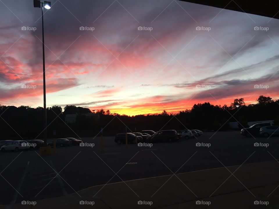 Sunset at crossroads mall in beckley wv
