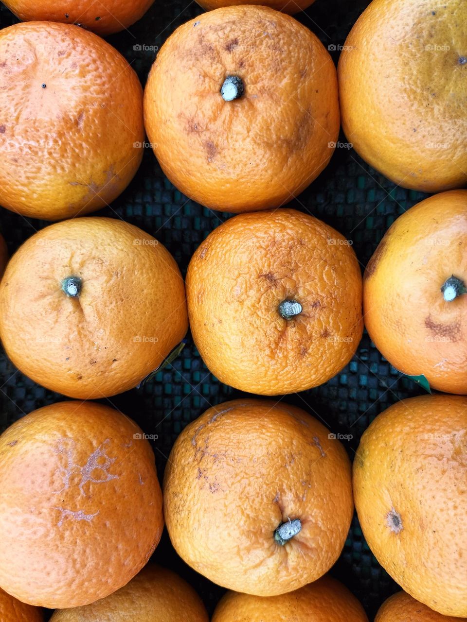 a photo of an orange from above for the background