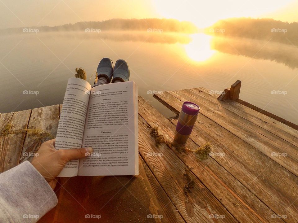 Enjoying sunrise on the river. 