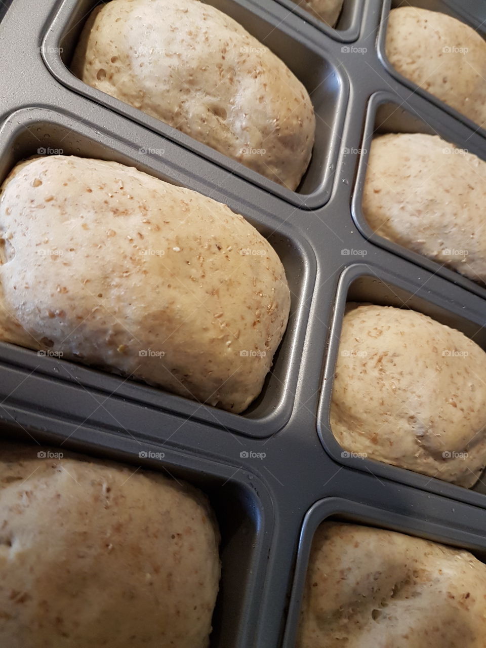 Homemade mini bread just out of the oven