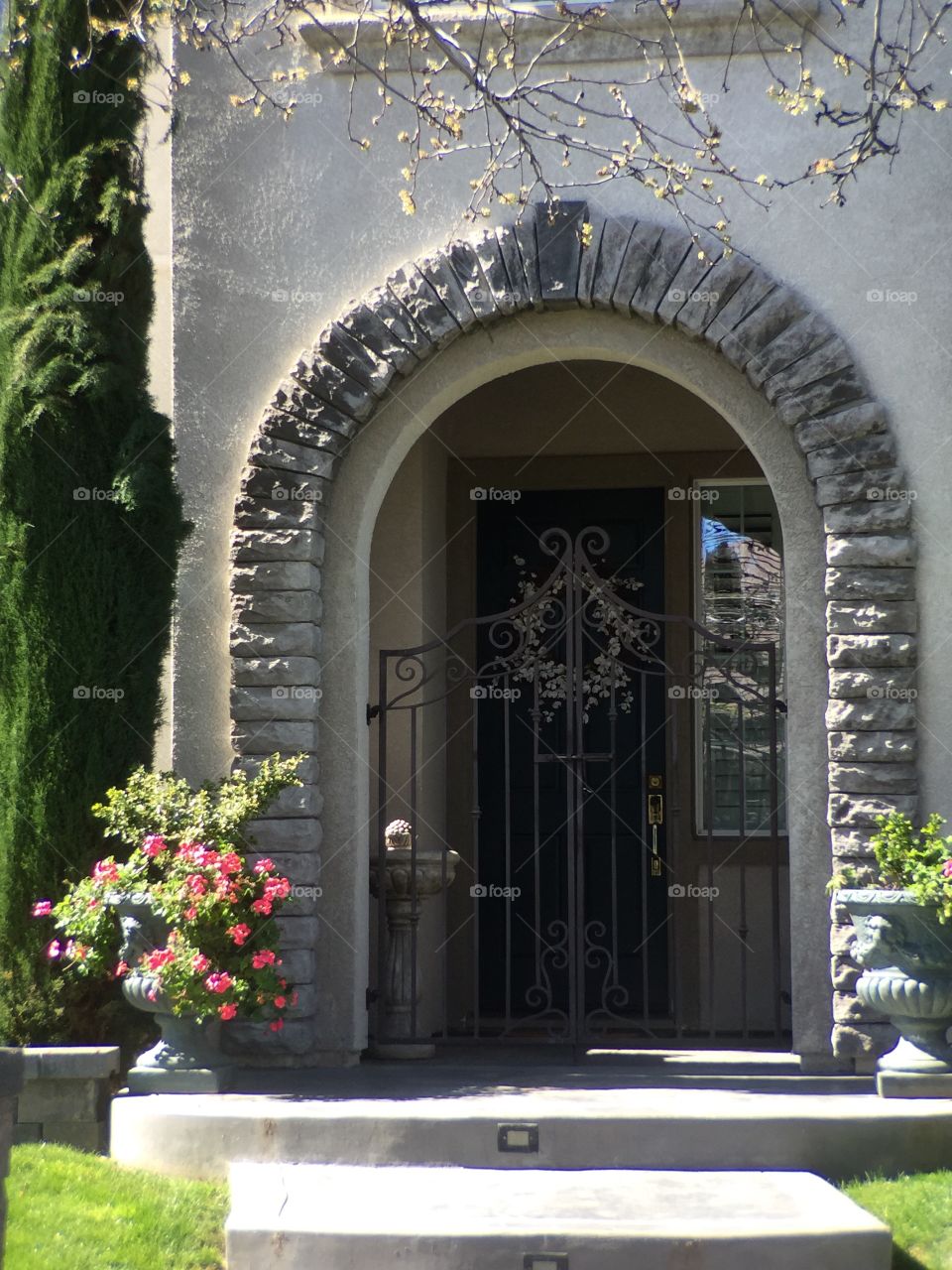 House and Flowers