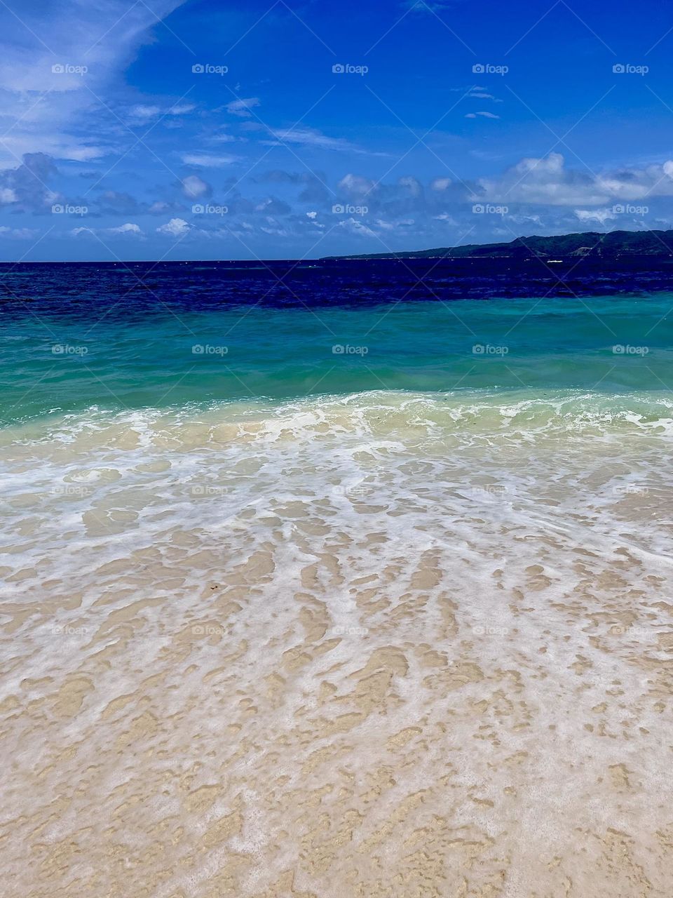 Sea foam boracay beach