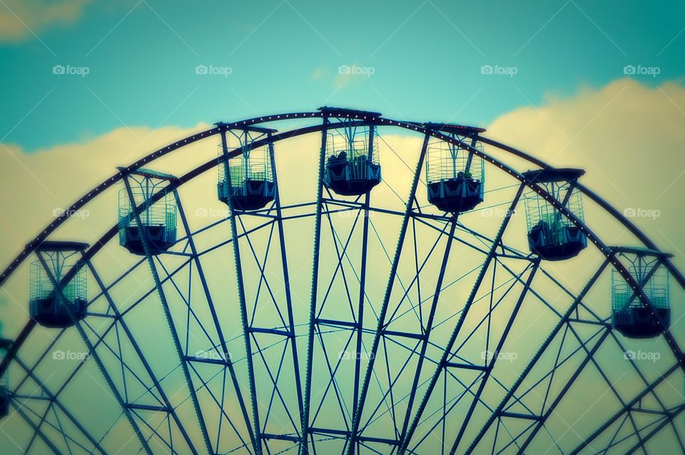 Big wheel against cloud