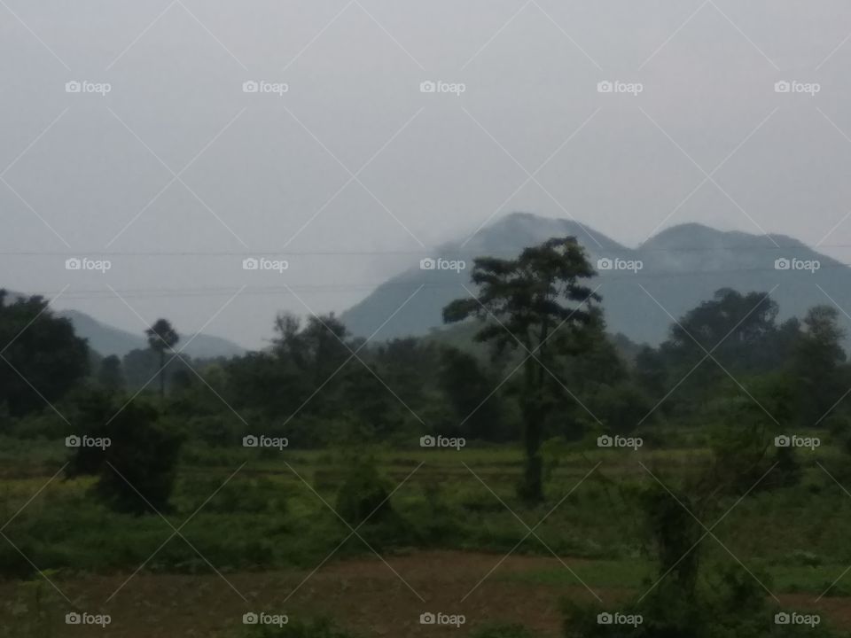 raining weather hill