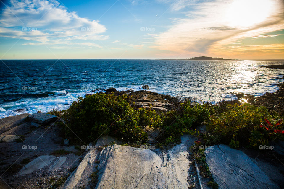 View from Two lighthouse park in Portland Maine 