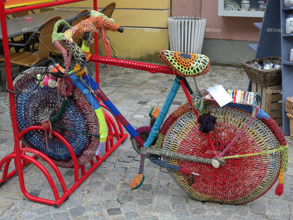 crocheted bicycle