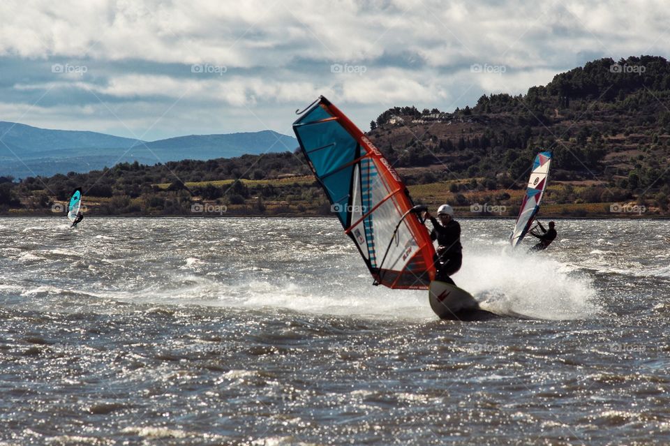 windsurfer action