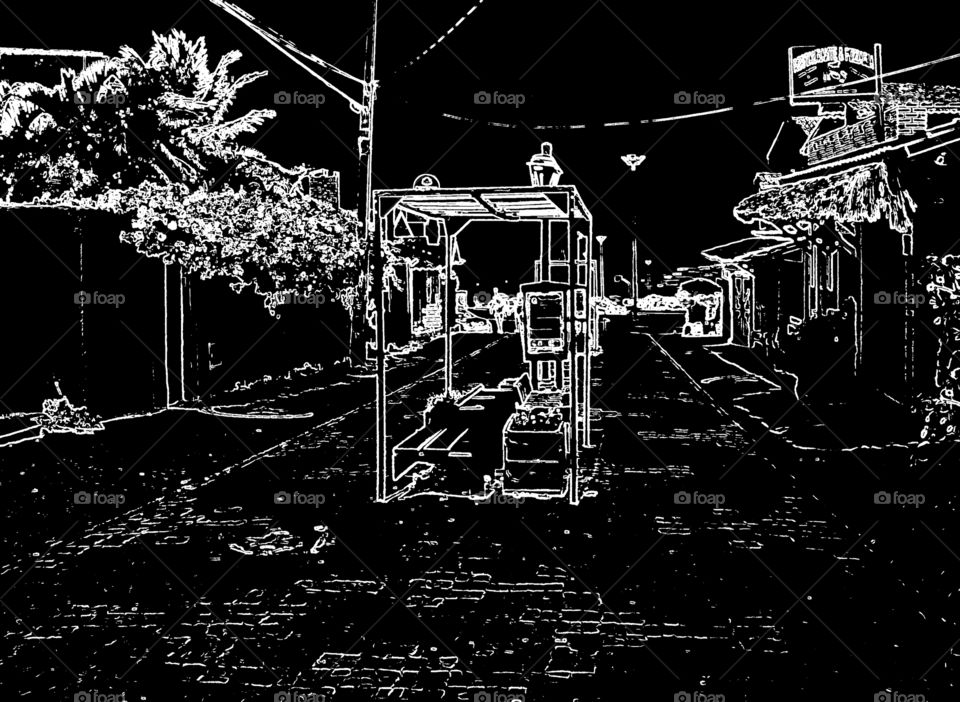 Ilustração P&B Canoa Quebrada 2