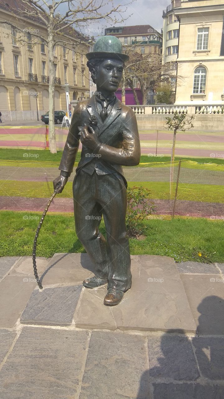 Charlie Chaplin's sculpture