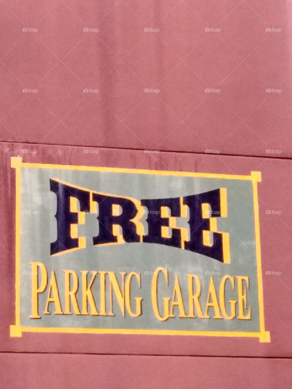 the rare Free Parking sign