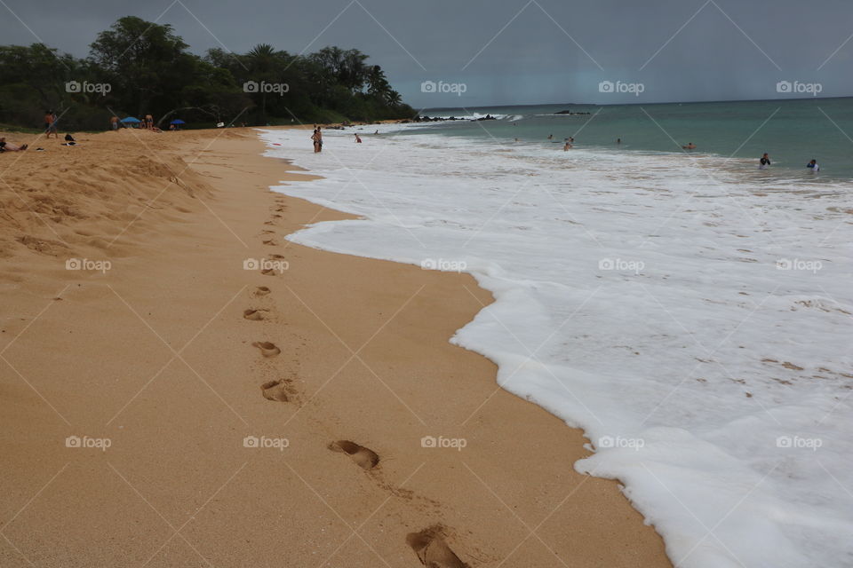 Footsteps on the sand