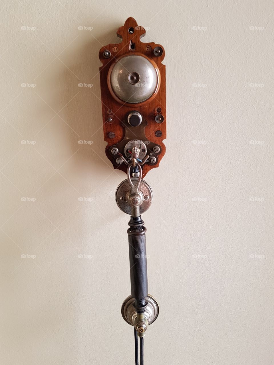 antic phone designed by spanish architect Gaudi