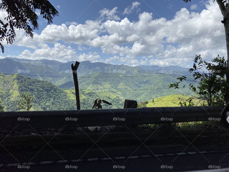 A perfect view of the mountain from the island of Puerto Rico. 