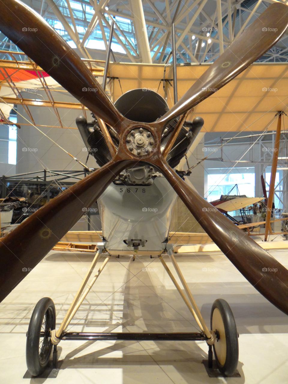 Propellor. Wooden Propellor at Canadian Aircraft and Space Museum