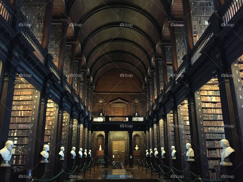 Old library at Trinity College in Dublin