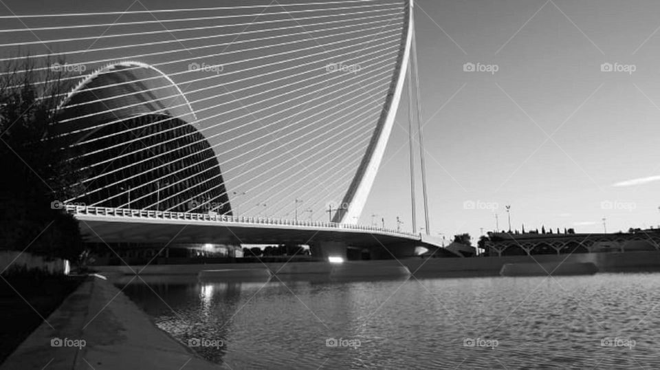 Construction#art#reflect#lake#bridge