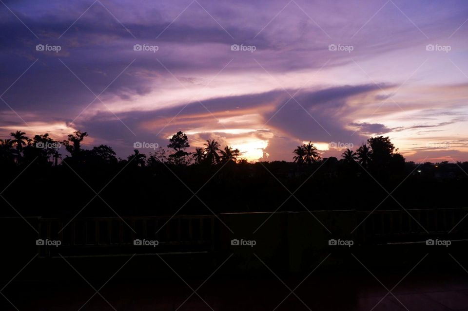 The sky is a very beautiful background.