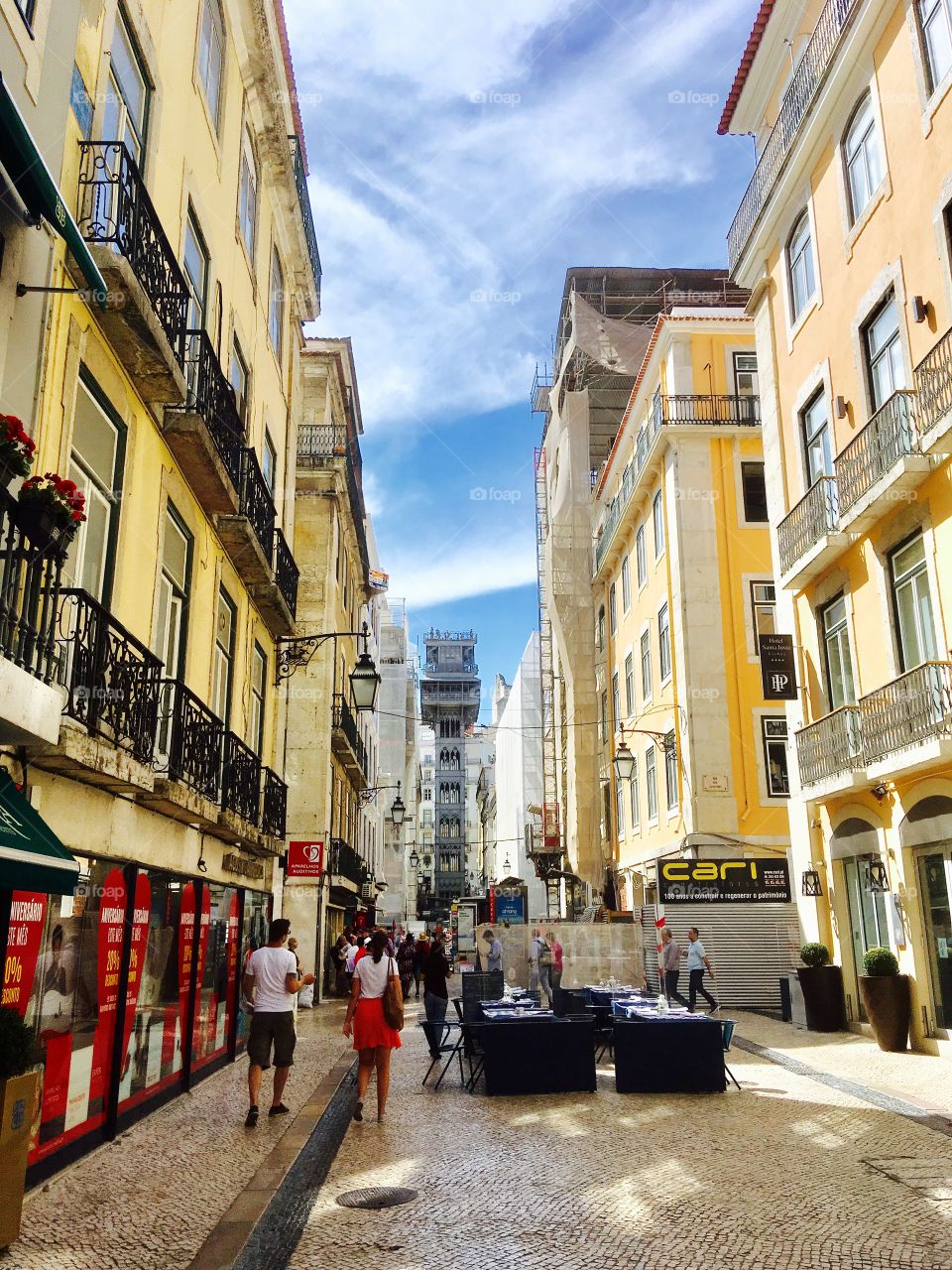 Downtown and Santa Justa's Elevator 