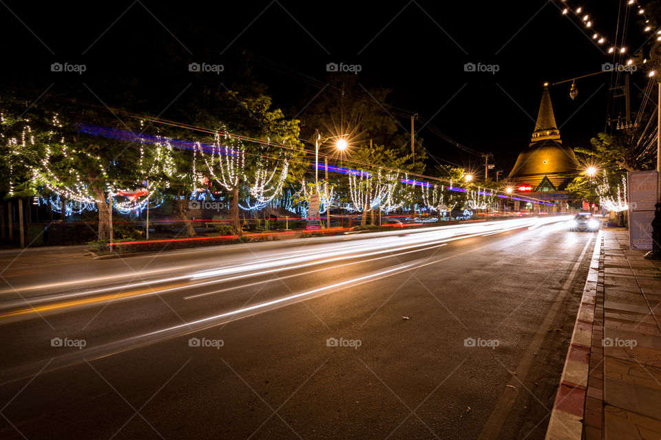 Road to pagoda in Thailand 